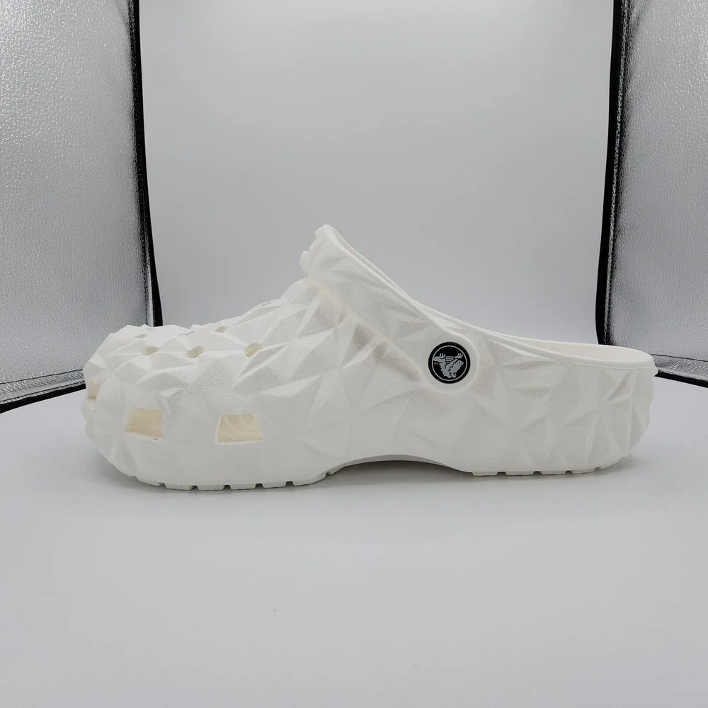 Crocs Classic‎ Geometric Clog Slides Sandal 209563-100 White Men's Size 10 NEW